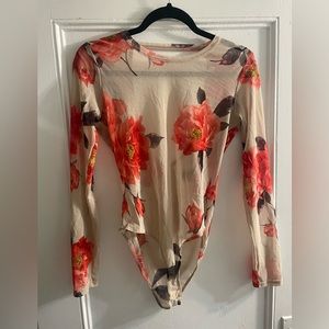 Sheer Floral Bodysuit